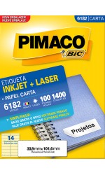 ETIQUETA INK JET/LASER 14/F 100F R.6182 PIMACO